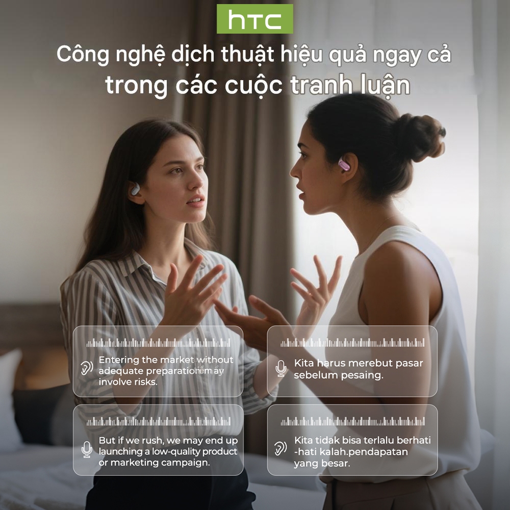 HTC NE37 Tai nghe dịch thuật AI Tai nghe Bluetooth không dây thực sự V6.0 OWS Tai nghe mở Tai nghe TWS IPX5 Chống bụi và chống nước | BigBuy360 - bigbuy360.vn