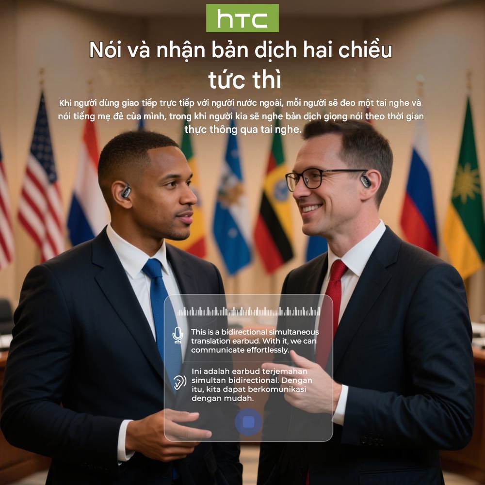 HTC NE37 Tai nghe dịch thuật AI Tai nghe Bluetooth không dây thực sự V6.0 OWS Tai nghe mở Tai nghe TWS IPX5 Chống bụi và chống nước | BigBuy360 - bigbuy360.vn