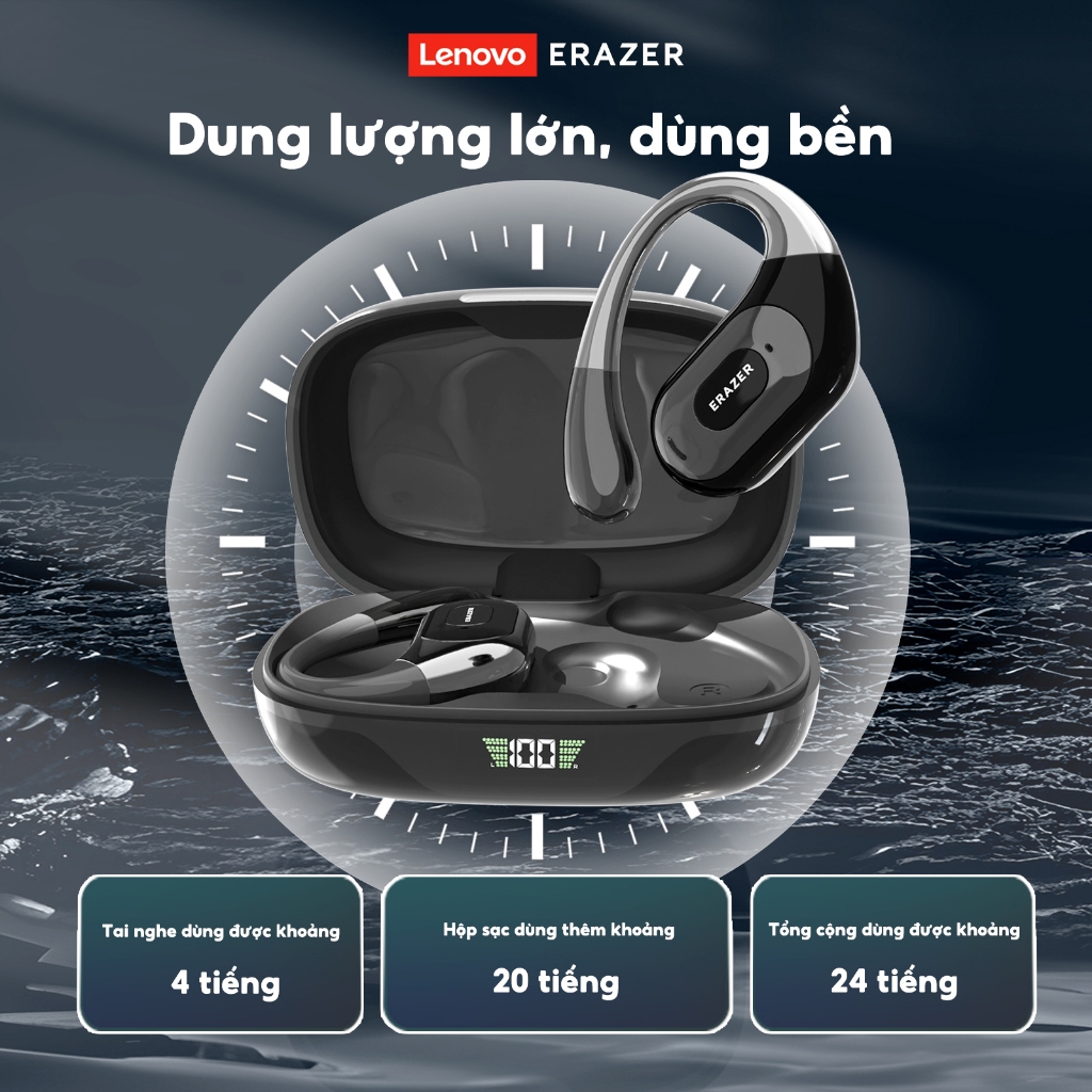 Lenovo ERAZER XF51 Tai Nghe Phiên Dịch AI Tai nghe không dây Bluetooth 6.0 Dịch 135 ngôn ngữ Chống nước IPX5 Tương thích iOS, Android Tai nghe OWS | BigBuy360 - bigbuy360.vn
