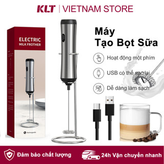 Cliton Máy tạo bọt sữa điện có chân đế Trộn hiệu quả Chất liệu thực phẩm Máy xay sinh tố Mini cho cà phê Frappe Latte Matcha Sôcôla nóng