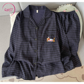  Bộ đồ ngủ nữ bông mây thiết kế Giáng sinh và chó con quần dài tay nhập khẩu 