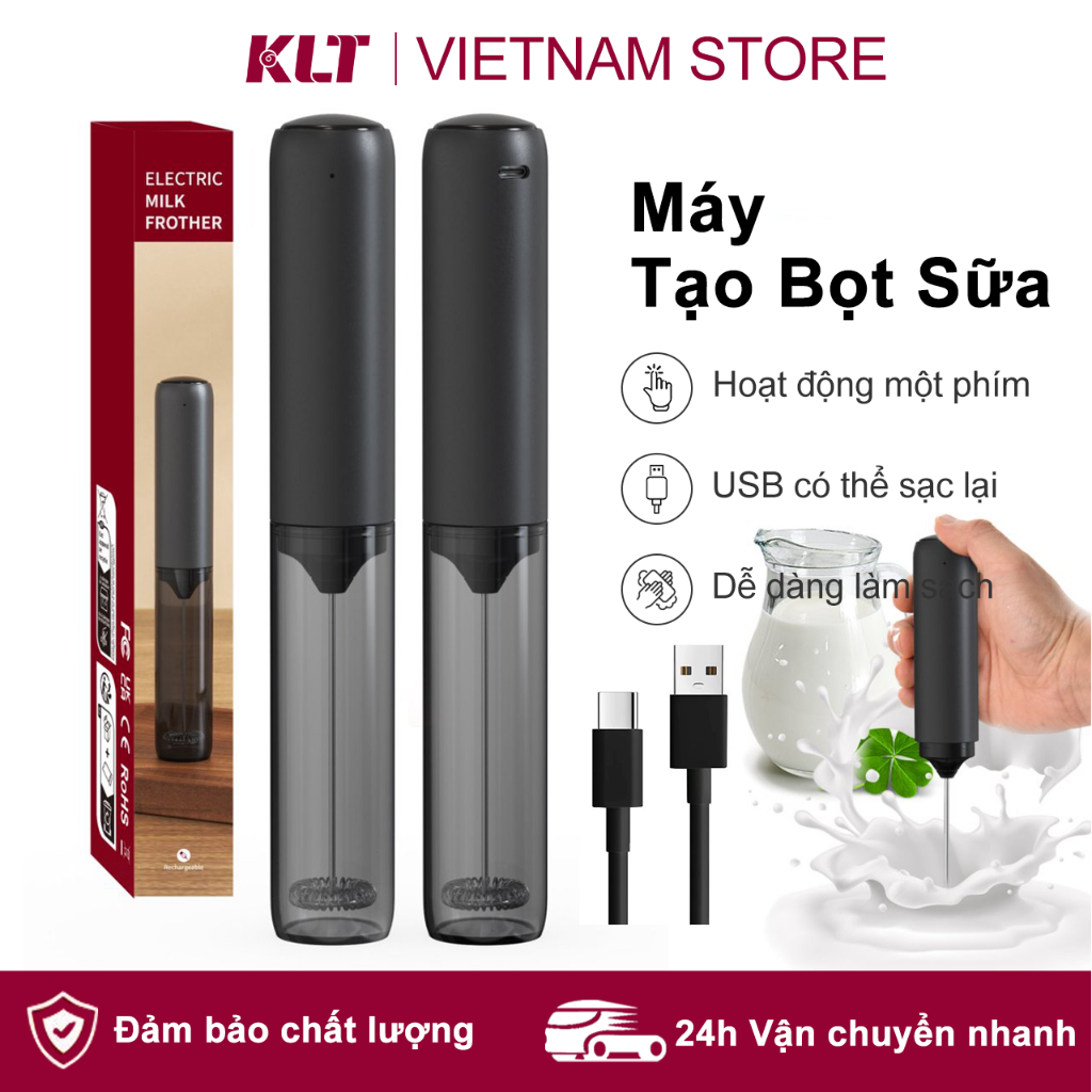 Máy tạo bọt sữa điện không dây Cliton Hoàn hảo tiện lợi, nhanh chóng và mịn màng