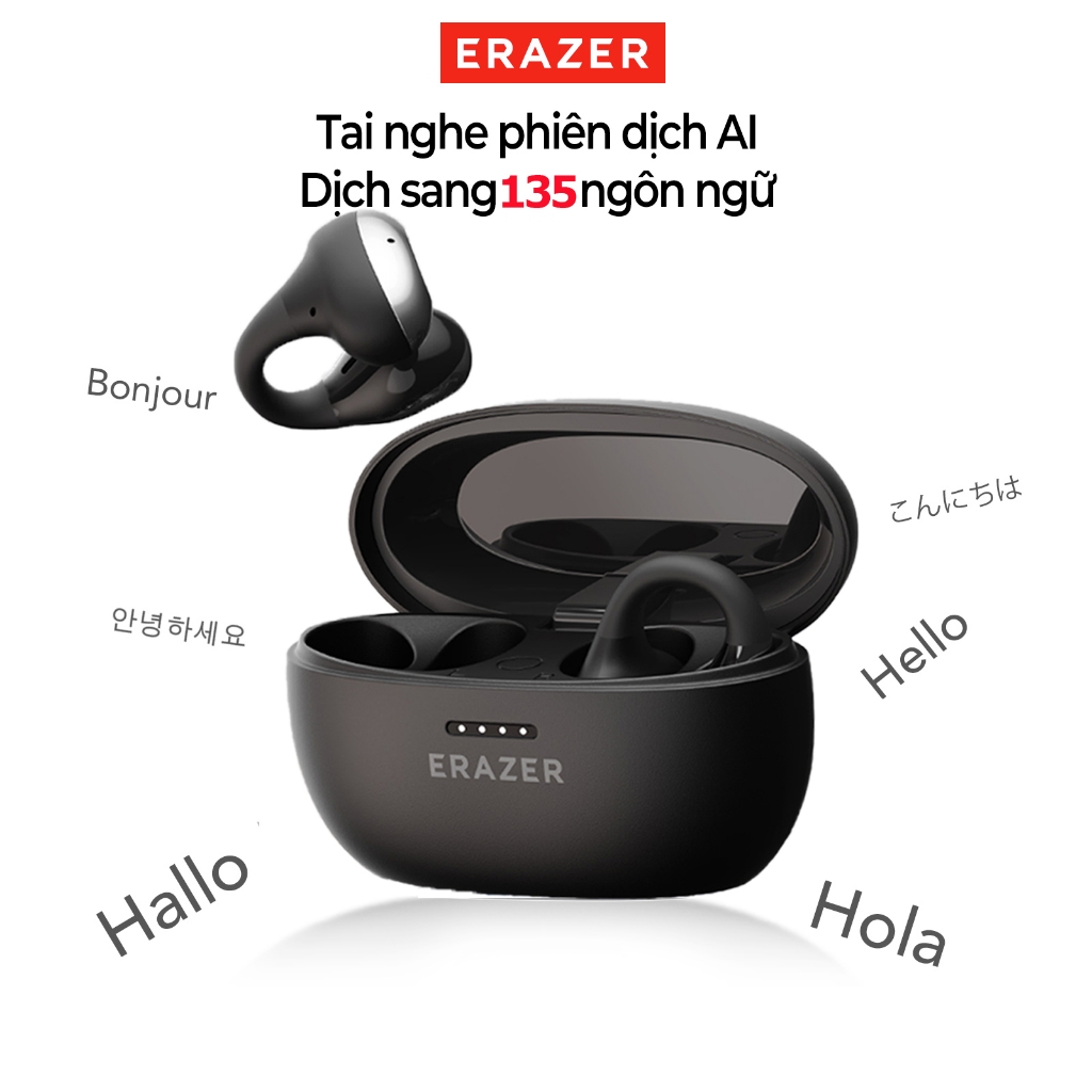 Lenovo ERAZER XF39 Tai Nghe Phiên Dịch AI Không dây Bluetooth 6.0 Dịch 134 ngôn ngữ Chống ồn thụ động ENC Chất lượng âm thanh HiFi Cuộc gọi HD Chống nước Độ trễ thấp | BigBuy360 - bigbuy360.vn