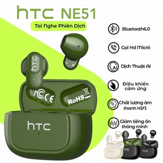 HTC NE51 Tai Nghe Phiên Dịch TWS  hỗ trợ dịch 134 ngôn ngữ  Âm trầm HiFi   Bluetooth 6.0