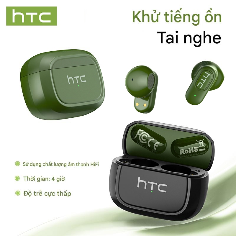 Tai nghe dịch thuật HTC NE51 AI Tai nghe Bluetooth âm nhạc HIFI V6.0 Chơi game có độ trễ thấp Tai nghe không dây loại bỏ tiếng ồn thông minh | BigBuy360 - bigbuy360.vn