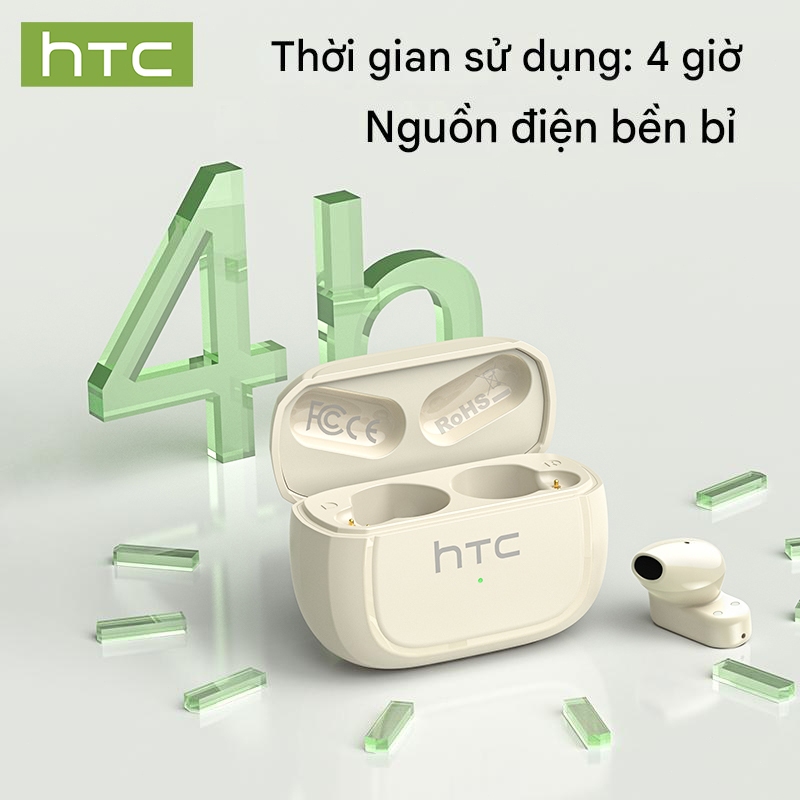 Tai nghe dịch thuật HTC NE51 AI Tai nghe Bluetooth âm nhạc HIFI V6.0 Chơi game có độ trễ thấp Tai nghe không dây loại bỏ tiếng ồn thông minh | BigBuy360 - bigbuy360.vn