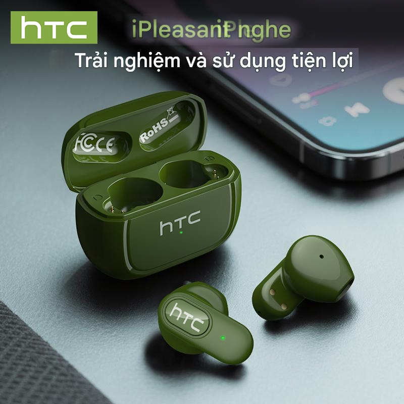 Tai nghe dịch thuật HTC NE51 AI Tai nghe Bluetooth âm nhạc HIFI V6.0 Chơi game có độ trễ thấp Tai nghe không dây loại bỏ tiếng ồn thông minh | BigBuy360 - bigbuy360.vn