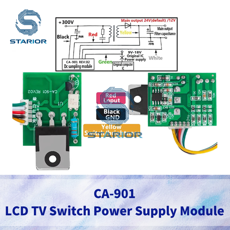 1 CÁI ~ 5 CÁI CA-901 LCD TV Switch Mô-đun cấp nguồn 12 24V 46 inch Bước xuống Buck Mô-đun lấy mẫu mô