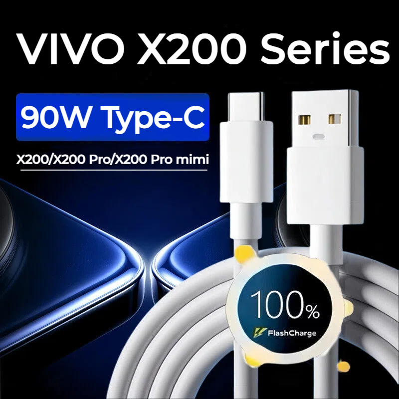 Thích hợp cho cáp dữ liệu vivo X200 Cáp sạc nhanh vivo 90W typec X200 Pro Cáp sạc 2m 8.5A Type-C Bộ 