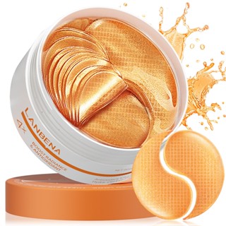  Lanbena Vitamin C Mặt nạ mắt cho chất chống oxy hóa quầng thâm Túi mắt Loại bỏ miếng dán mắt chống lão hóa 60 cái   30 đôi 