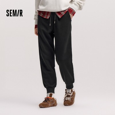 Semir Quần Jogger Lông Cừu Mùa Đông, Chống Khuẩn, Ấm Áp, Màu Trơn