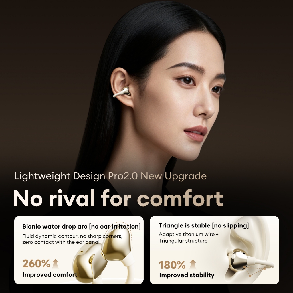 Lenovo RS106 Tai nghe Bluetooth kẹp tai mới không dây dẫn xương không khí chất lượng âm thanh cao giảm tiếng ồn thể thao tuổi thọ pin dài | BigBuy360 - bigbuy360.vn