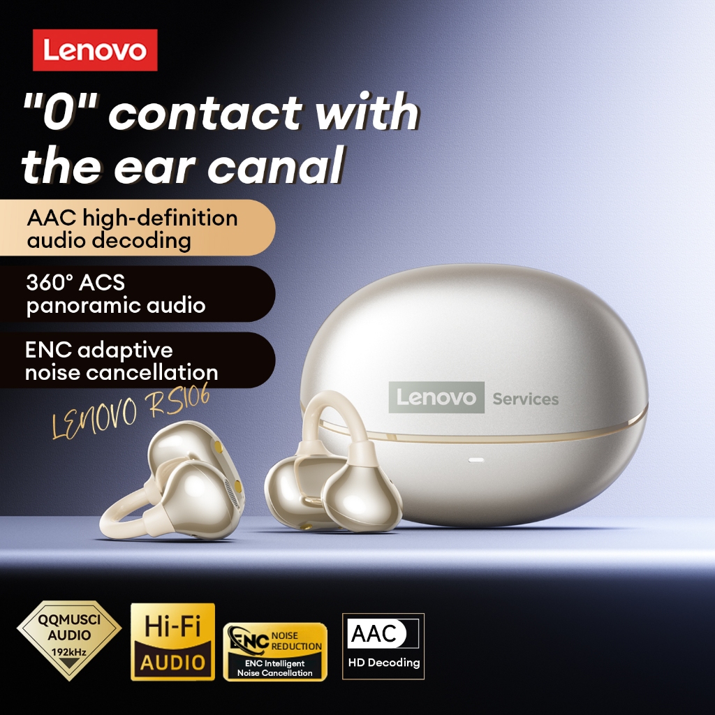 Tai nghe Bluetooth Lenovo RS106 IPX5 Chống nước Chất lượng âm thanh HIFI Thoải mái khi tập thể dục | BigBuy360 - bigbuy360.vn