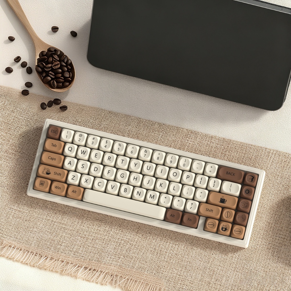Womier 134 Phím Nhuộm-Sublimation Cà Phê Mèo PBT Tùy Chỉnh MOA Hồ Sơ Keycaps Bộ Cho MX Switch Bàn Phím Chơi Game Cơ Khí | BigBuy360 - bigbuy360.vn