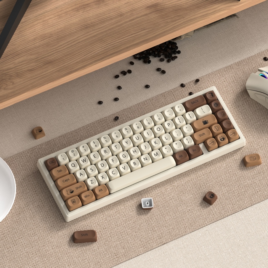 Womier 134 Phím Nhuộm-Sublimation Cà Phê Mèo PBT Tùy Chỉnh MOA Hồ Sơ Keycaps Bộ Cho MX Switch Bàn Phím Chơi Game Cơ Khí | BigBuy360 - bigbuy360.vn