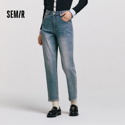 Semir Quần Jean Nữ Mùa Đông Denim Tự Nhiên Lông Cừu, Thoải Mái Phong Cách Vintage