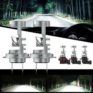 2 Chiếc 8LED H8 H11 Đèn Pha LED Có Ống Kính Máy Chiếu H7 9005 9006 Đèn Sương Mù Ô Tô 6000K Trắng 12V-24V 12000 LM Đèn Chạy Ban Ngày
