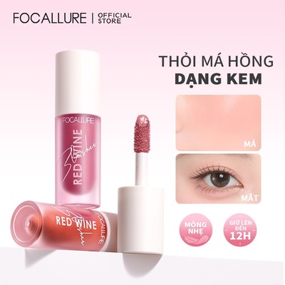 FOCALLURE 4 Màu HANGVER ĐỎ WINE Blush Tự Nhiên Cheek Blusher Trang Điểm Mặt