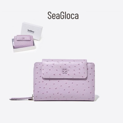 SeaGloca Ví Zip Lilac họa tiết đa chức năng có túi và hộp đựng tiền xu cho phụ nữ 38