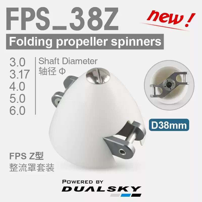 Cánh quạt có thể gập lại FPS 38mmmm Fairing Model Máy bay lượn F5K F5J P5B Sử dụng