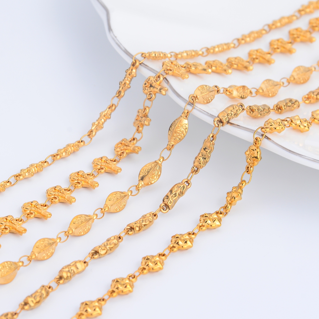 Stainless Steel Multi Style Handmade link Chain DIY Bracelet Anklet Necklace Jewelry Making Bulk Cha