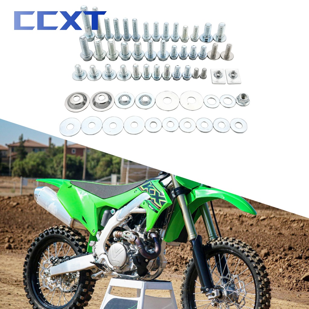 Xe Máy Fairing Fender Vít Bu Lông Bộ Dây Buộc Cho Kawasaki KX125 KX250 KX250F KX450F 125 150 200 250