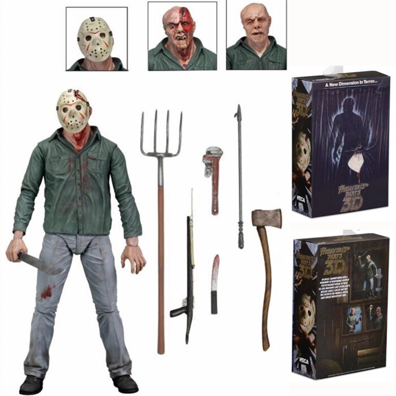 NECA Halloween Black Friday Freddy Jason Texas Chainsaw Giết chết mô hình búp bê di động