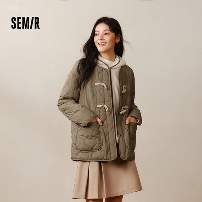 Semir Áo Khoác Cotton Nữ Mùa Đông, Giả Cừu, Chống Nước và Linh Hoạt với Nút Chuyển Đổi