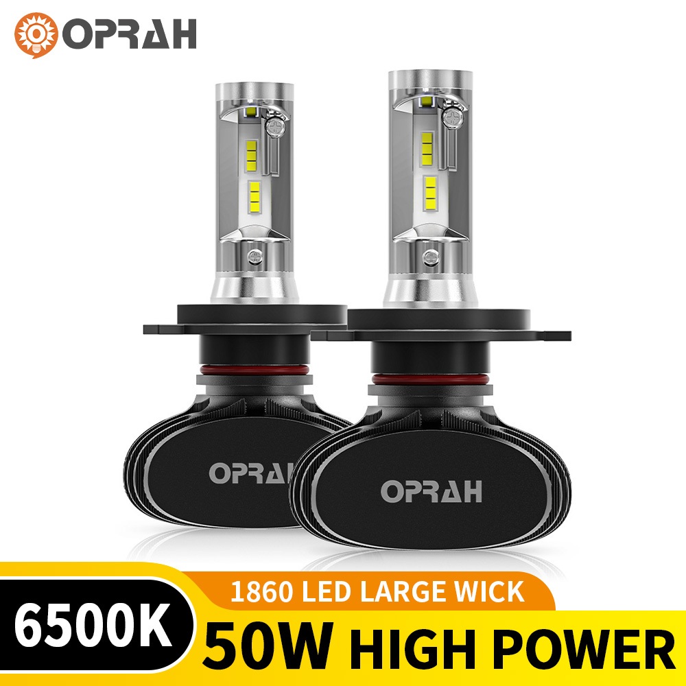Oprah 2 Chiếc S1 Siêu Sáng H4 Đèn Pha LED 1860 Đèn Pha H1 H3 H11 H16 9005 9006 Bóng Đèn Pha Ô Tô Bón