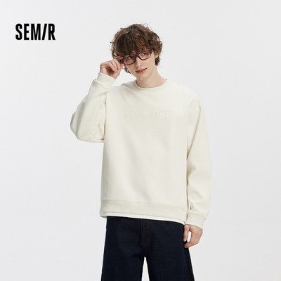 Semir Áo Nam Cotton Thiết Kế Giả Two-Piece Mùa Thu 2025