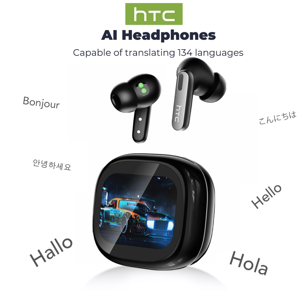 HTC NE46 Tai nghe phiên dịch AI Máy đo nhịp tim Bluetooth 6.0 Bluetooth không dây Màn hình cảm ứng LED Chống ồn thụ động ENC Cảm biến oxy trong máu AMSR Chống nước HIFI | BigBuy360 - bigbuy360.vn