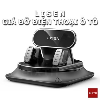 LISEN Giá đỡ bảng điều khiển xoay 360 độ ô tô Giá đỡ điện thoại di động bảng điều khiển có thể xoay được chống trượt xoay Có Thể Tái Sử Dụng