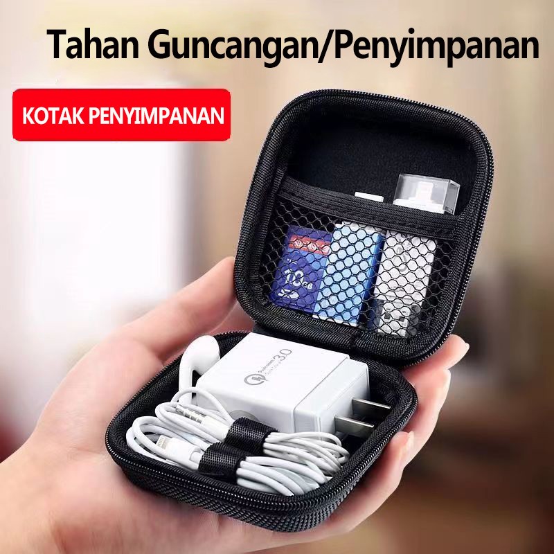 Phụ kiện tai nghe Hộp lưu trữ tai nghe Hộp lưu trữ tai nghe Bluetooth, Kích thước: 9,5cm x 9,5cm, Cáp sạc có thể lưu trữ, Đầu sạc, Đồng xu, Bluetooth, có dây, v.v.
