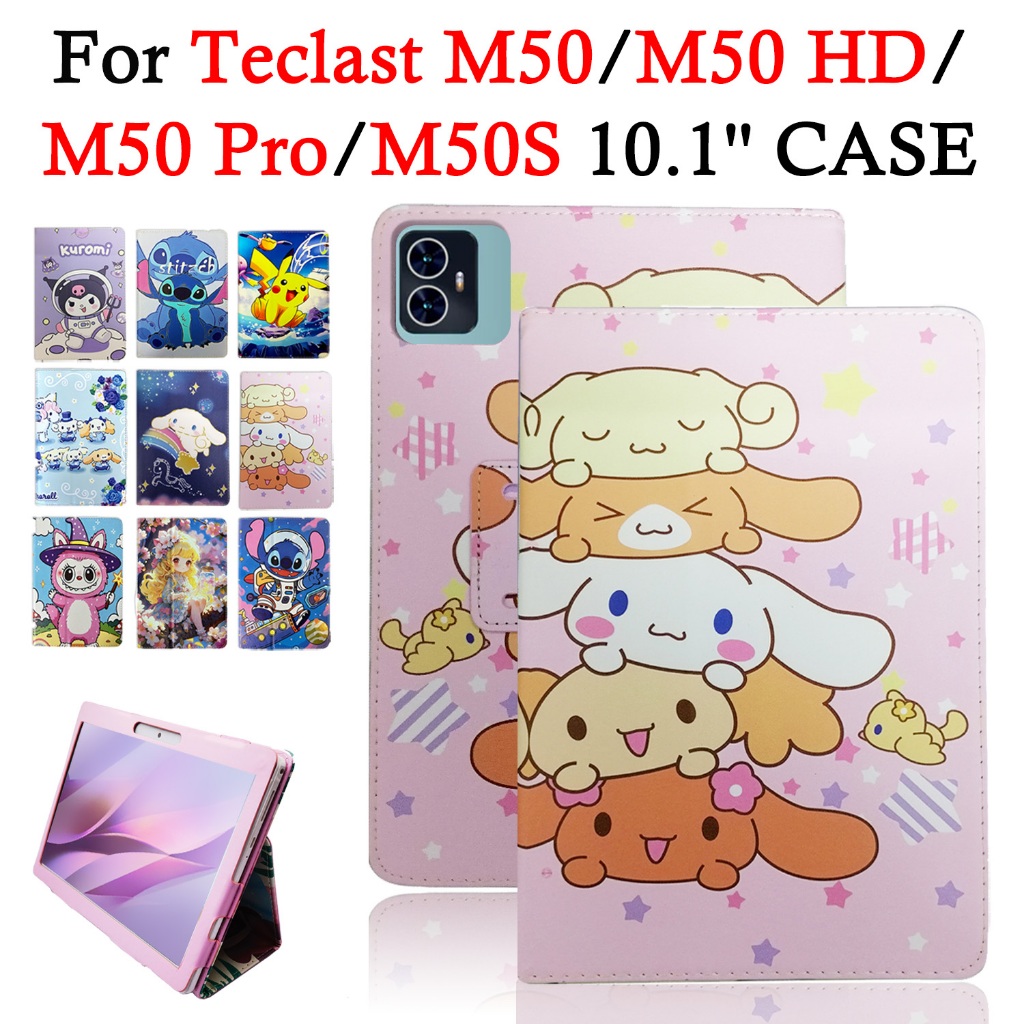 Universal Teclast M50 M50 HD M50 Pro M50S 10.1 inch 2023 Vỏ hoạt hình dễ thương Da PU chất lượng cao