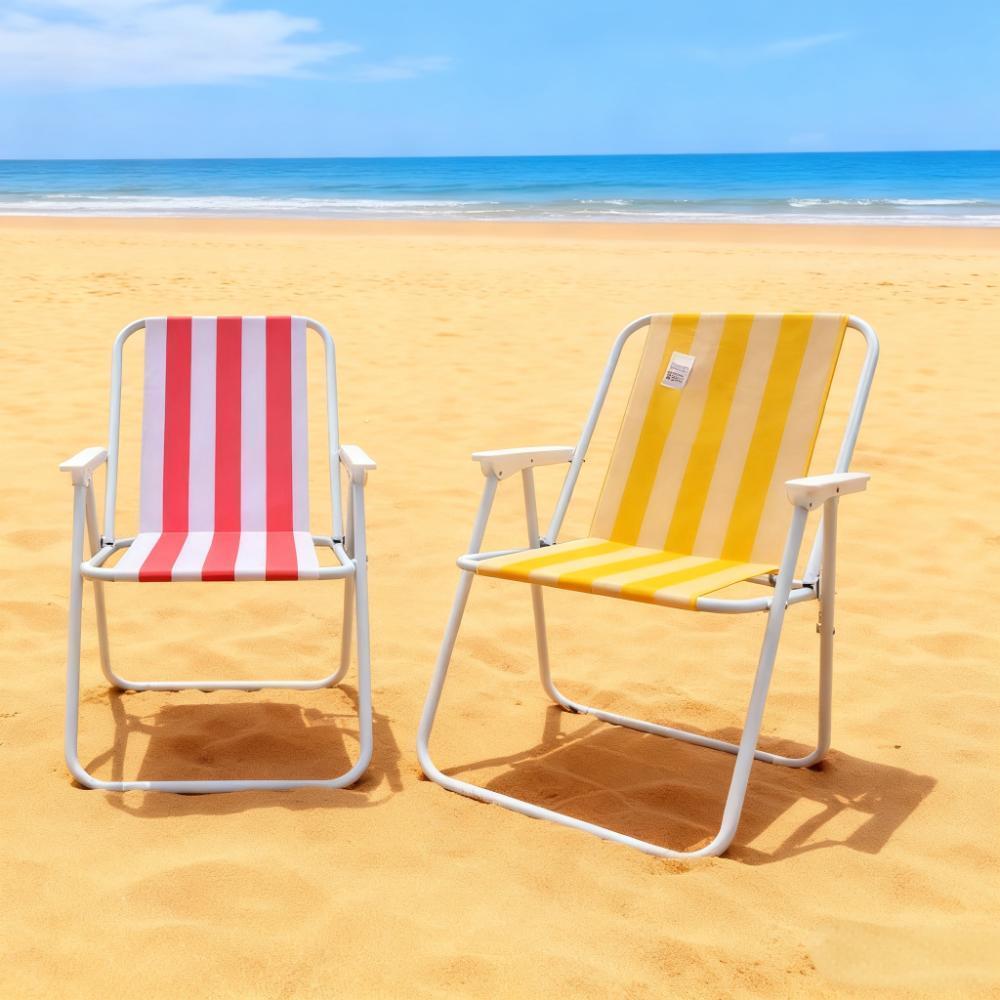 Ghế đi biển gấp gọn, tựa tay tiện lợi, phù hợp ngoại thất