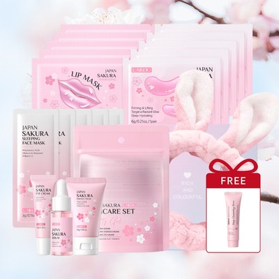 Bộ mặt nạ cuối cùng LAIKOU Sakura - Bộ 6 trong 1 Dưỡng ẩm qua đêm dữ dội, Quà tặng sinh nhật cho bé gái Chăm sóc da