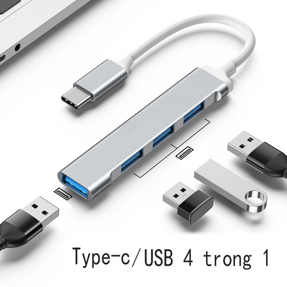 USB-C Hub và hub Usb tốc độ cao tăng cổng chia usb mở, Nhôm 4 trong 1 USB Extender,rộng kết nối chuyển đổi cho laptop táo Laptop PC