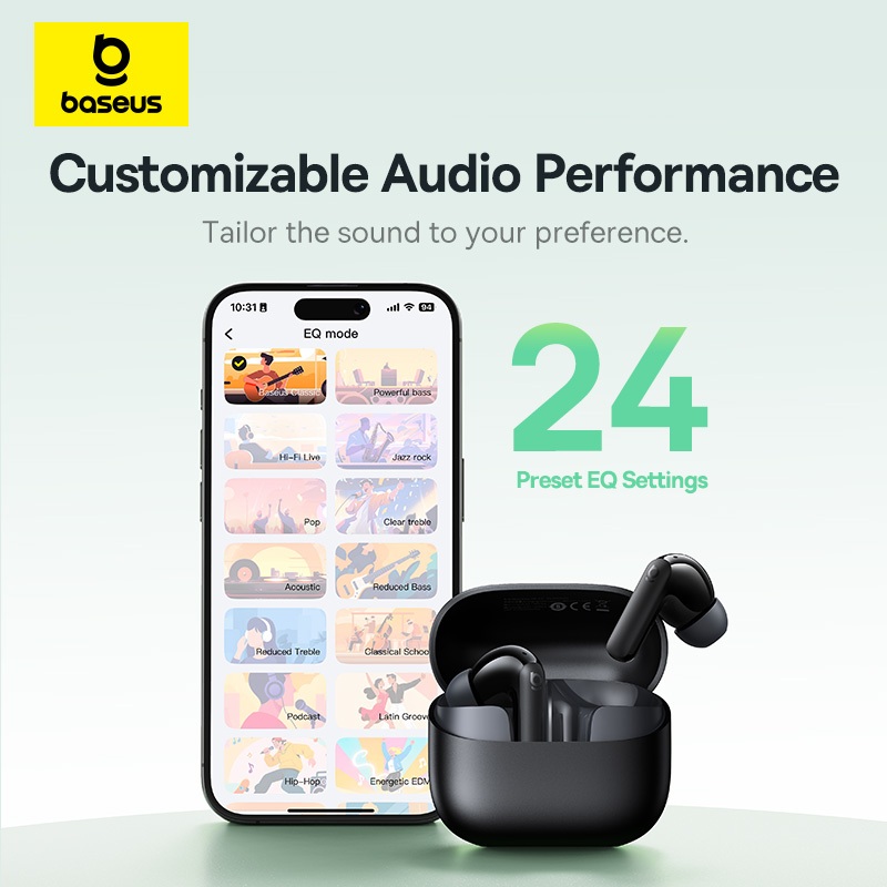 [Hàng mới về] Tai nghe chống ồn Baseus Bass BP1 NC Super Bass Bluetooth 6.0 41H Tuổi thọ pin dài | BigBuy360 - bigbuy360.vn