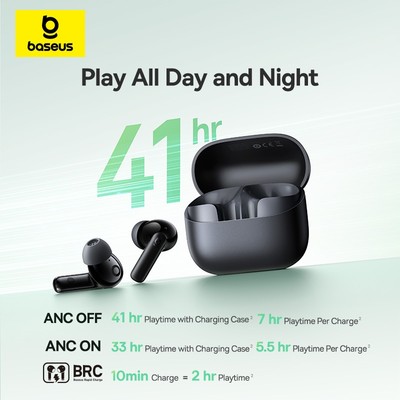 [Bảo hành 24 tháng] Tai nghe Baseus Bass BP1 NC -43dB Tai nghe khử tiếng ồn cho thể thao ngoài trời