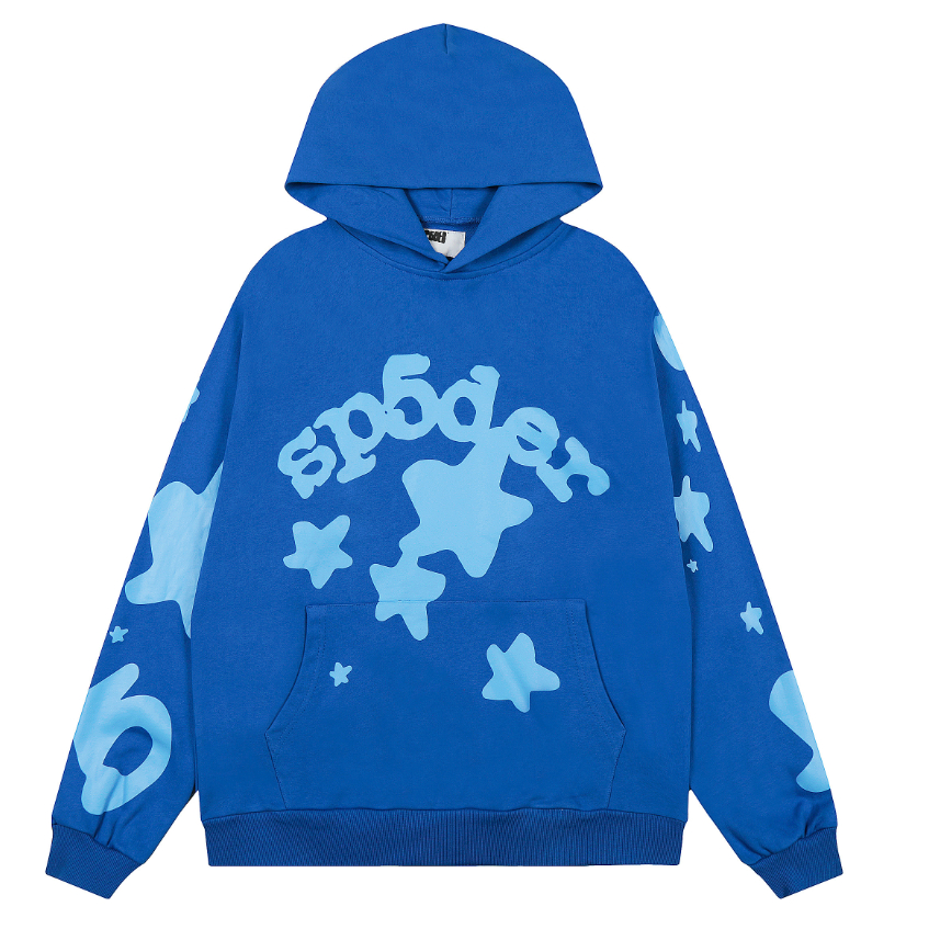 Áo nỉ có mũ trùm đầu in hình SP5DER thời trang