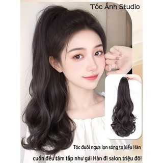  Tóc giả nữ Tóc giả đuôi ngựa dài xoăn tự nhiên thời trang nữ kẹp tóc giả xoăn sóng Phụ kiện tóc 
