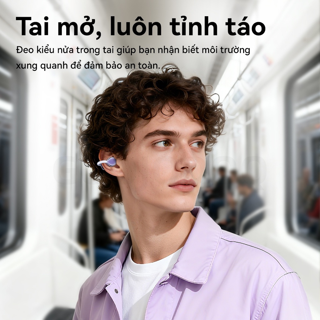 GOOJODOQ Tai nghe không dây kẹp Bluetooth 5.3 Kết nối ổn định Cảm ứng thông minh và Trợ lý AI Móc có thể điều chỉnh | BigBuy360 - bigbuy360.vn