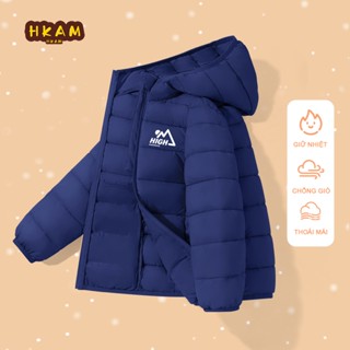  HKAM Áo Phao Cho Bé Trai  Quần Áo Trẻ Em Mùa Đông Ấm Áp Có Hood Mountain Peak In Unisex Universal 