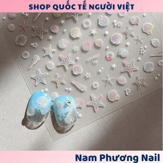 Sticker miếng dán móng hoạ tiết sao biển, ốc,... mùa hè tươi mát, dễ thương 🌸 Nam Phương Nail 🌸
