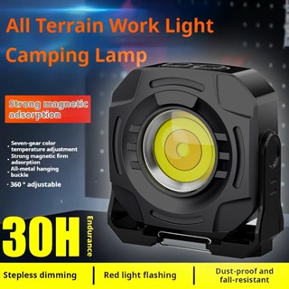 Đèn làm việc sạc Type-C đa chức năng ngoài trời, ánh sáng mạnh, độ sáng cao, đèn sửa chữa ô tô hút từ tính siêu mạnh, chiếu sáng khẩn cấp trại, đèn cắm trại LED