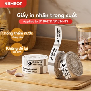 Niimbot Giấy dán nhãn D11/D110/D101/H1S màu sắc trong suốt chống thấm nước và dầu