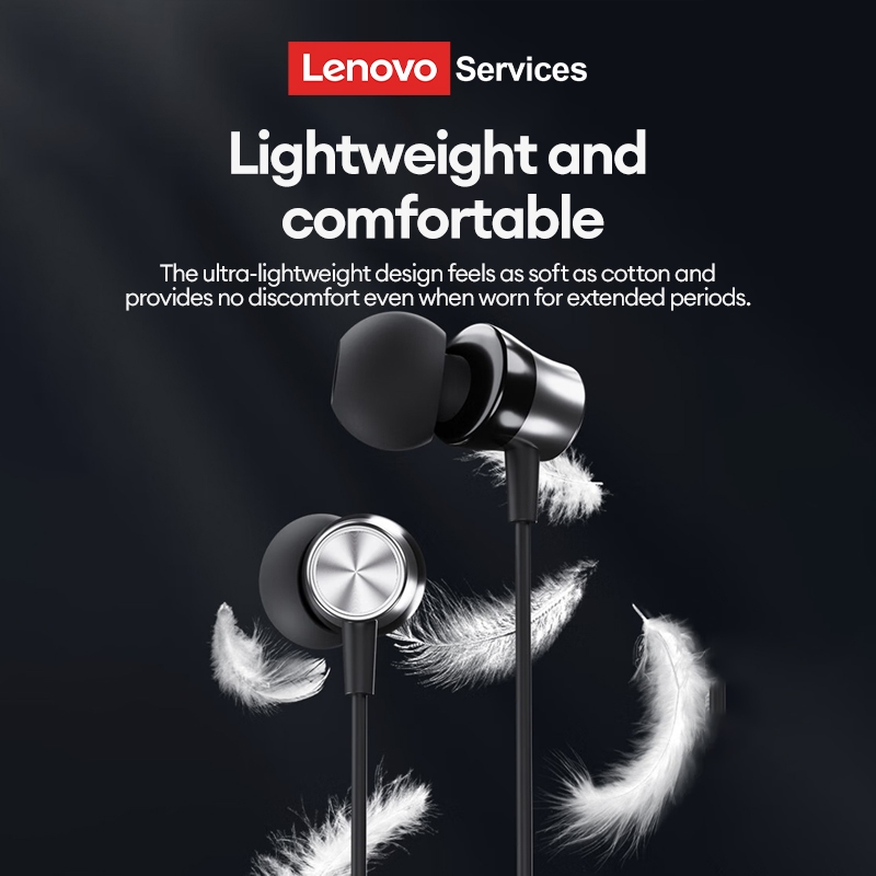 Tai nghe có dây Lenovo LY108B Chất lượng âm thanh HD Độ trễ thấp Nhẹ di động không thấm nước thoải mái khi đeo | BigBuy360 - bigbuy360.vn