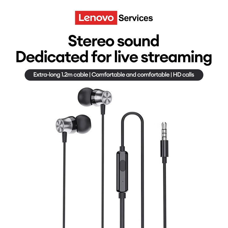 Tai nghe có dây Lenovo LY108B Chất lượng âm thanh HD Độ trễ thấp Nhẹ di động không thấm nước thoải mái khi đeo | BigBuy360 - bigbuy360.vn