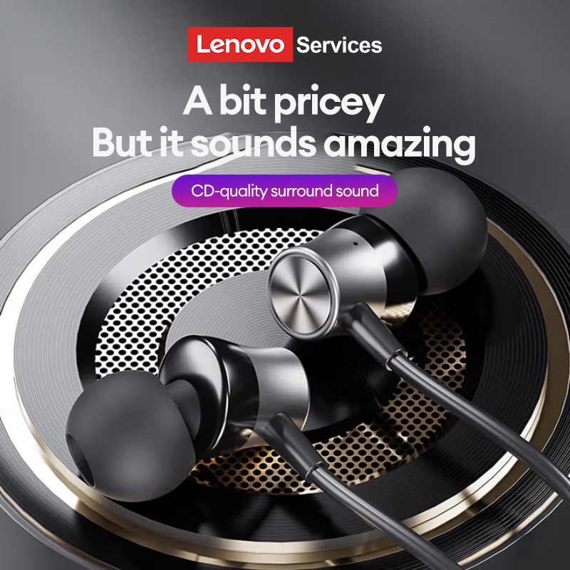 Tai nghe có dây Lenovo LY108B Chất lượng âm thanh HD Độ trễ thấp Nhẹ di động không thấm nước thoải mái khi đeo | BigBuy360 - bigbuy360.vn