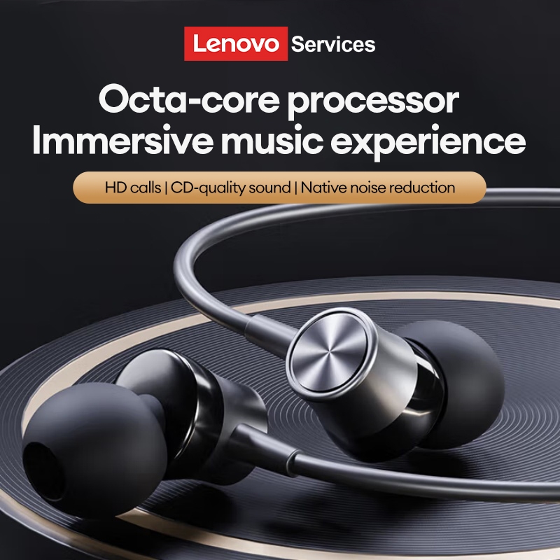 Tai nghe có dây Lenovo LY108B Chất lượng âm thanh HD Độ trễ thấp Nhẹ di động không thấm nước thoải mái khi đeo | BigBuy360 - bigbuy360.vn